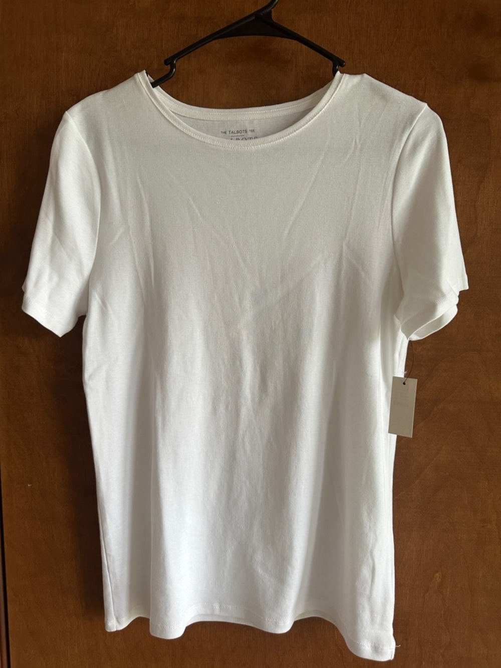 Talbots White Short-Sleeve Crewneck Top